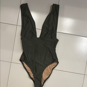 Olive Green One-Piece Swimsuit by JCrew